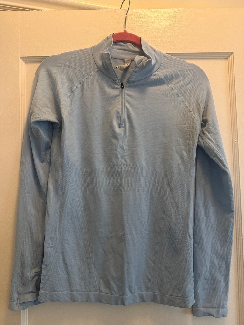 Athleta Momentum Seamless 1/2 Zip Pullover Light Blue S